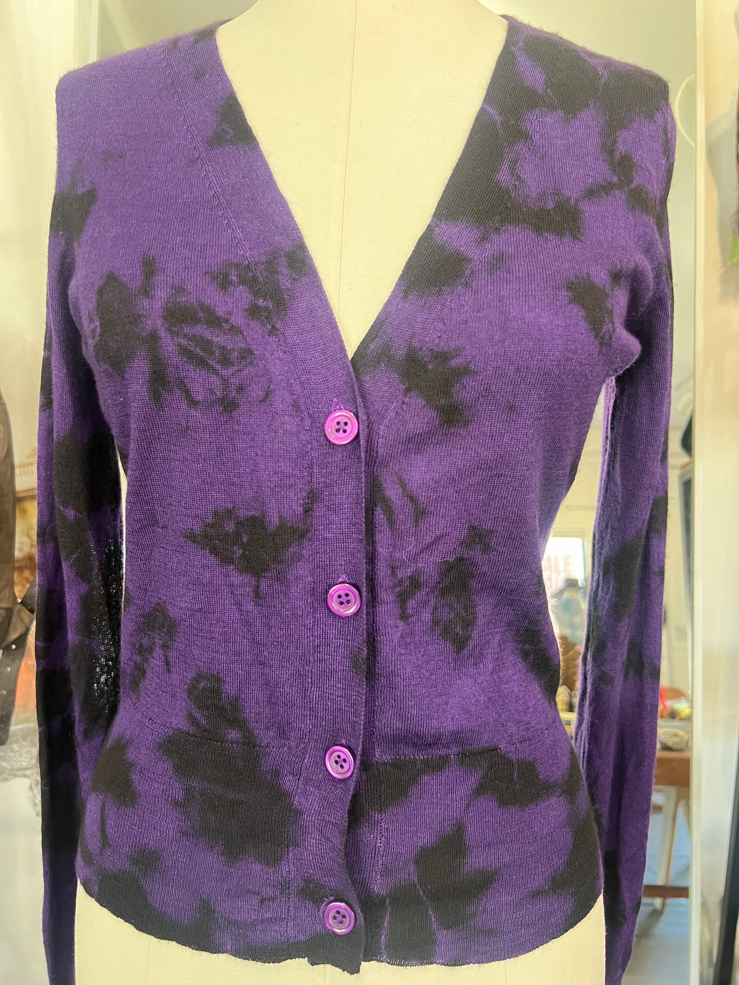 Parker Blue Cashmere Button Down Sweater