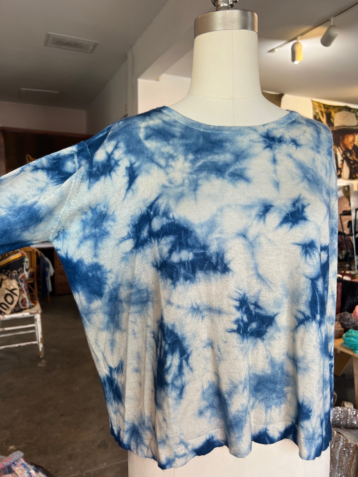 Parker Blue Cashmere Sweater