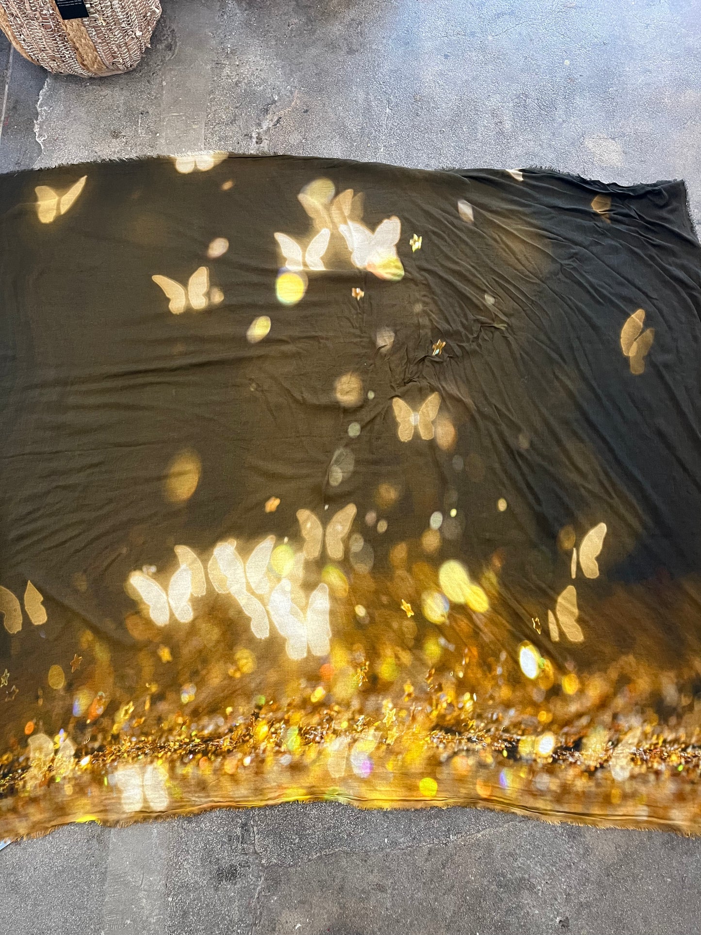 813 Ottotredici Gold Butterfly Scarf