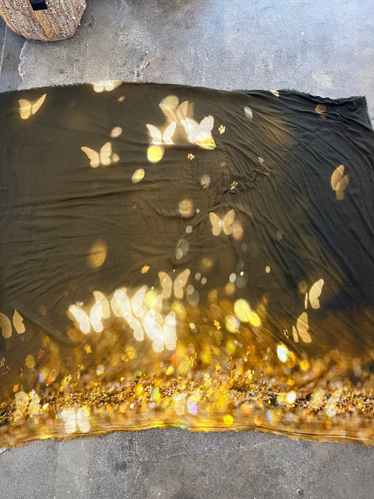 813 Ottotredici Gold Butterfly Scarf