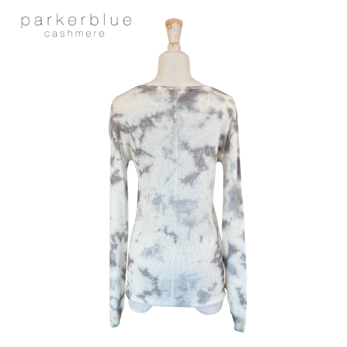 Parker Blue Cashmere Ribbed Long Sleeve T-Shirt