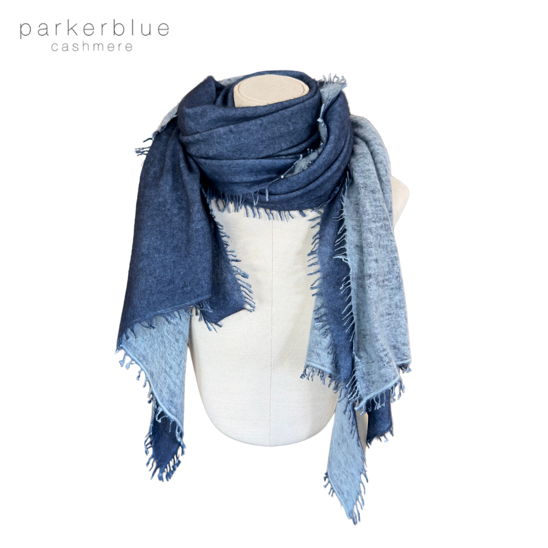 Parker Blue Felted Cashmere Scarf