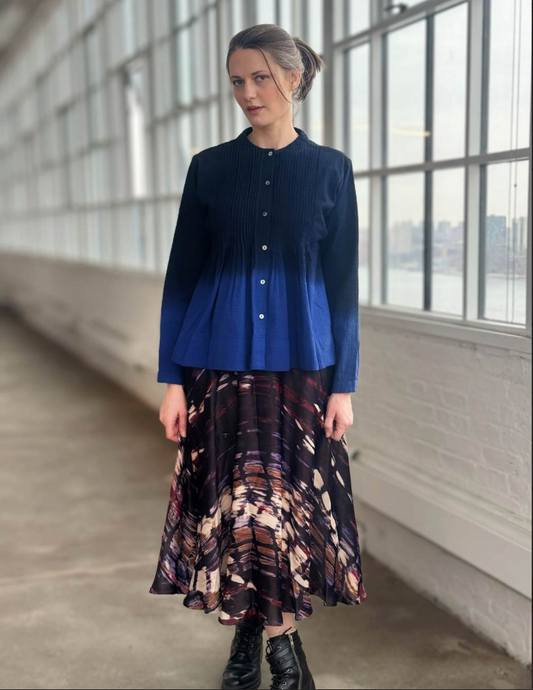 Raag Waffle Knit Ombre Button Up Shirt