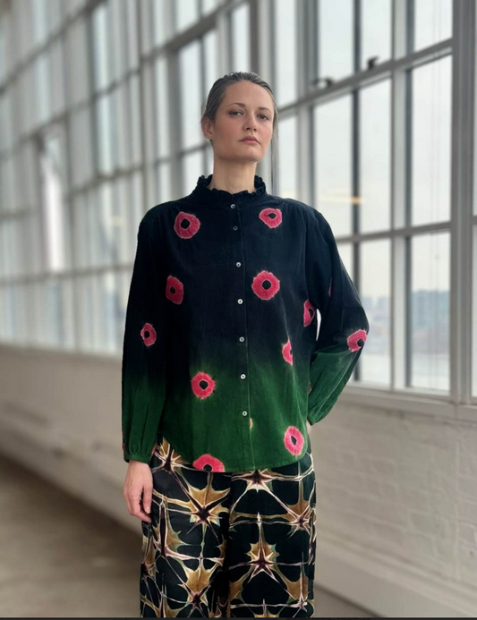 Raag Tie Dye Corduroy Button Up Shirt