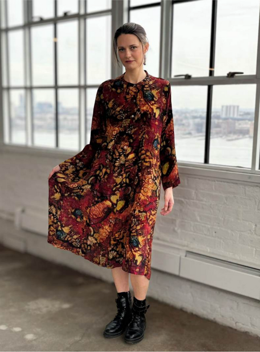 Raag Long Sleeve Button Up Dress