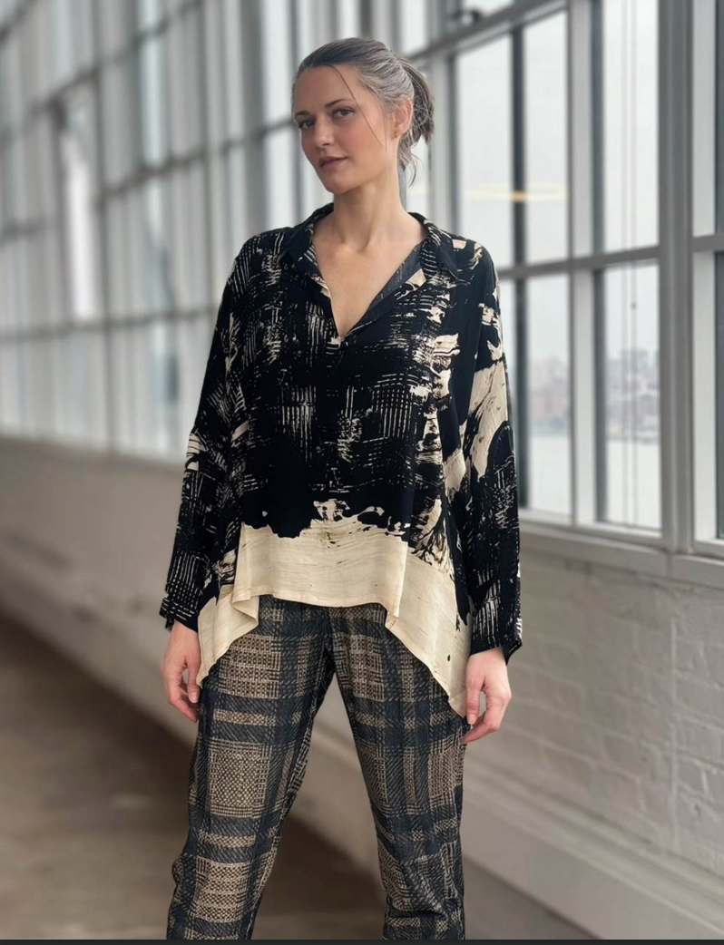 Raag Black and White Blouse