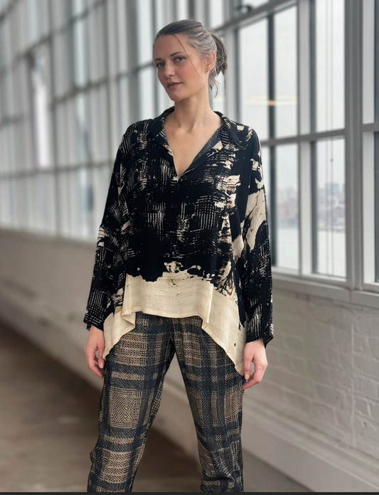 Raag Black and White Blouse