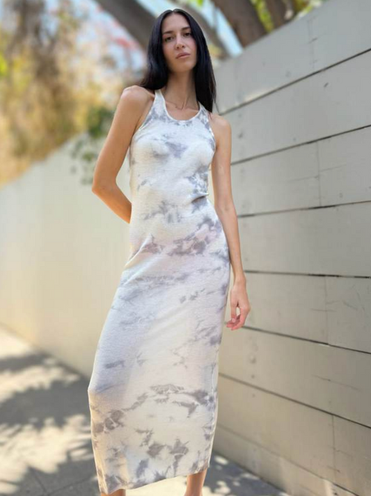 Parker Blue Cashmere Ribbed Tank Dress