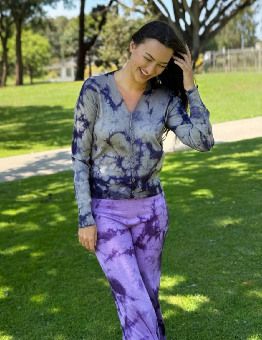 Parker Blue Cashmere Cardigan