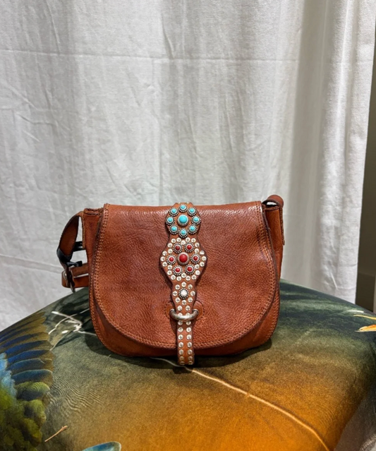 Campomaggi Linda Satchel Bag in Cognac