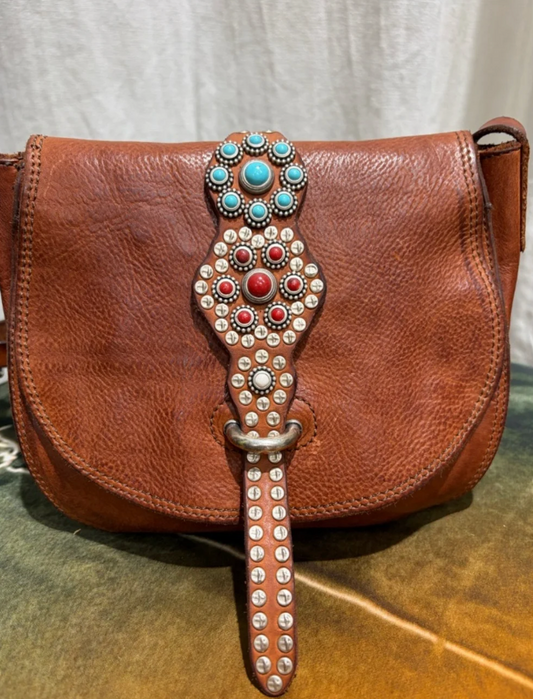 Campomaggi Linda Satchel Bag in Cognac