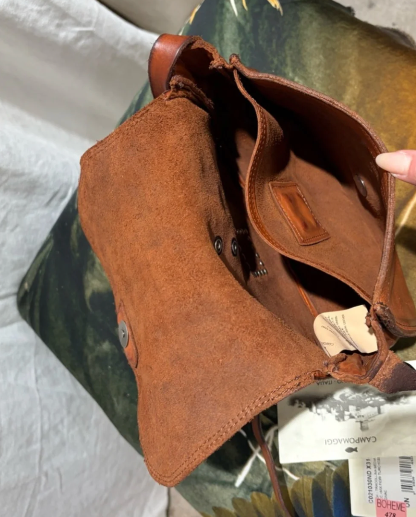 Campomaggi Linda Satchel Bag in Cognac