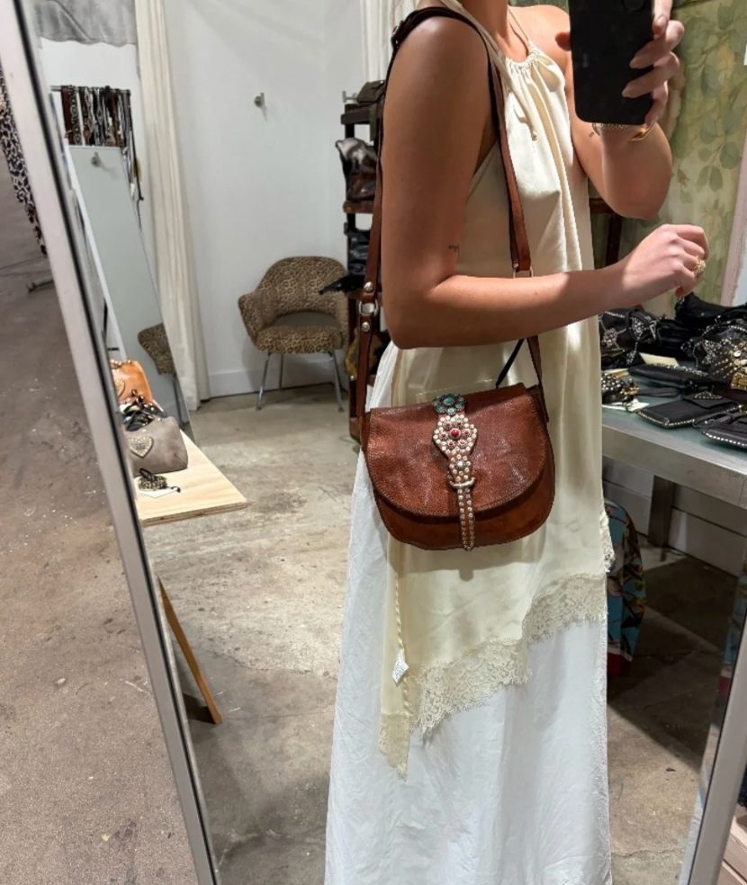 Campomaggi Linda Satchel Bag in Cognac