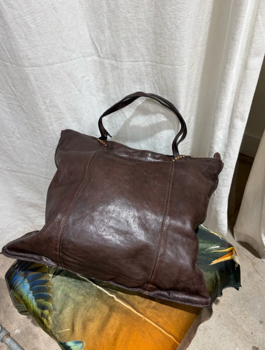 Campomaggi Eugenia Leather Tote Bag in Moro