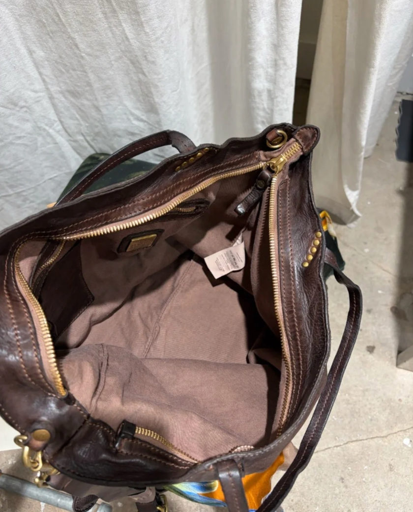 Campomaggi Eugenia Leather Tote Bag in Moro