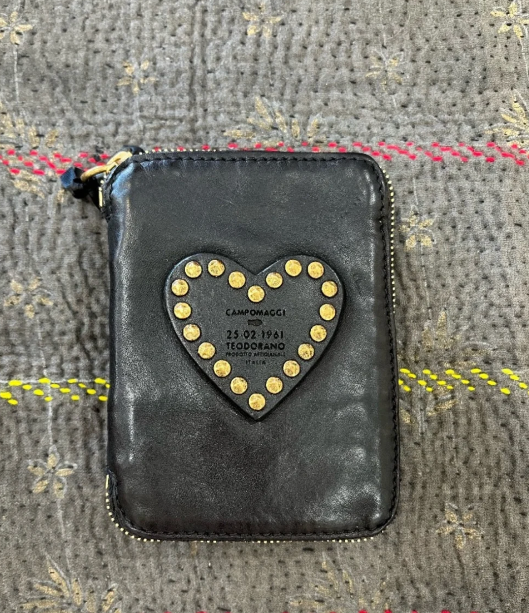 Campomaggi Leather Studded Heart Wallet