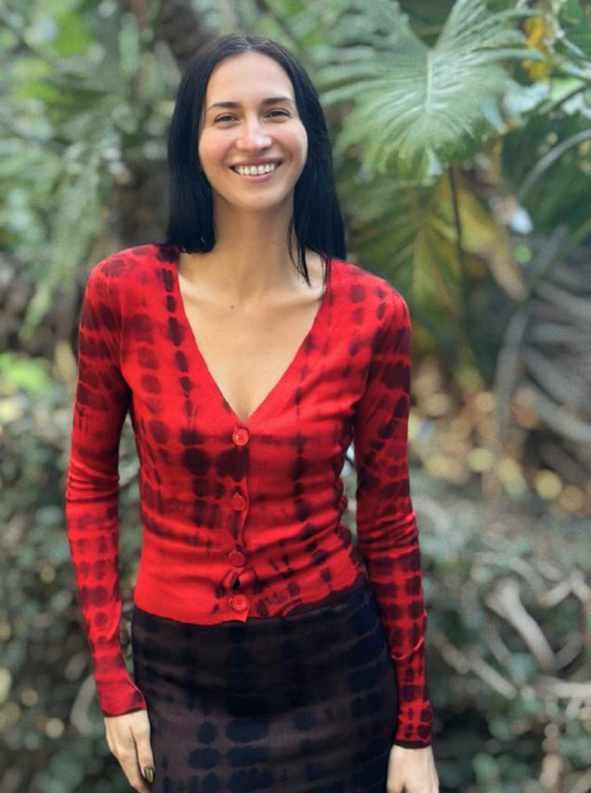 Parker Blue Cashmere Cardigan