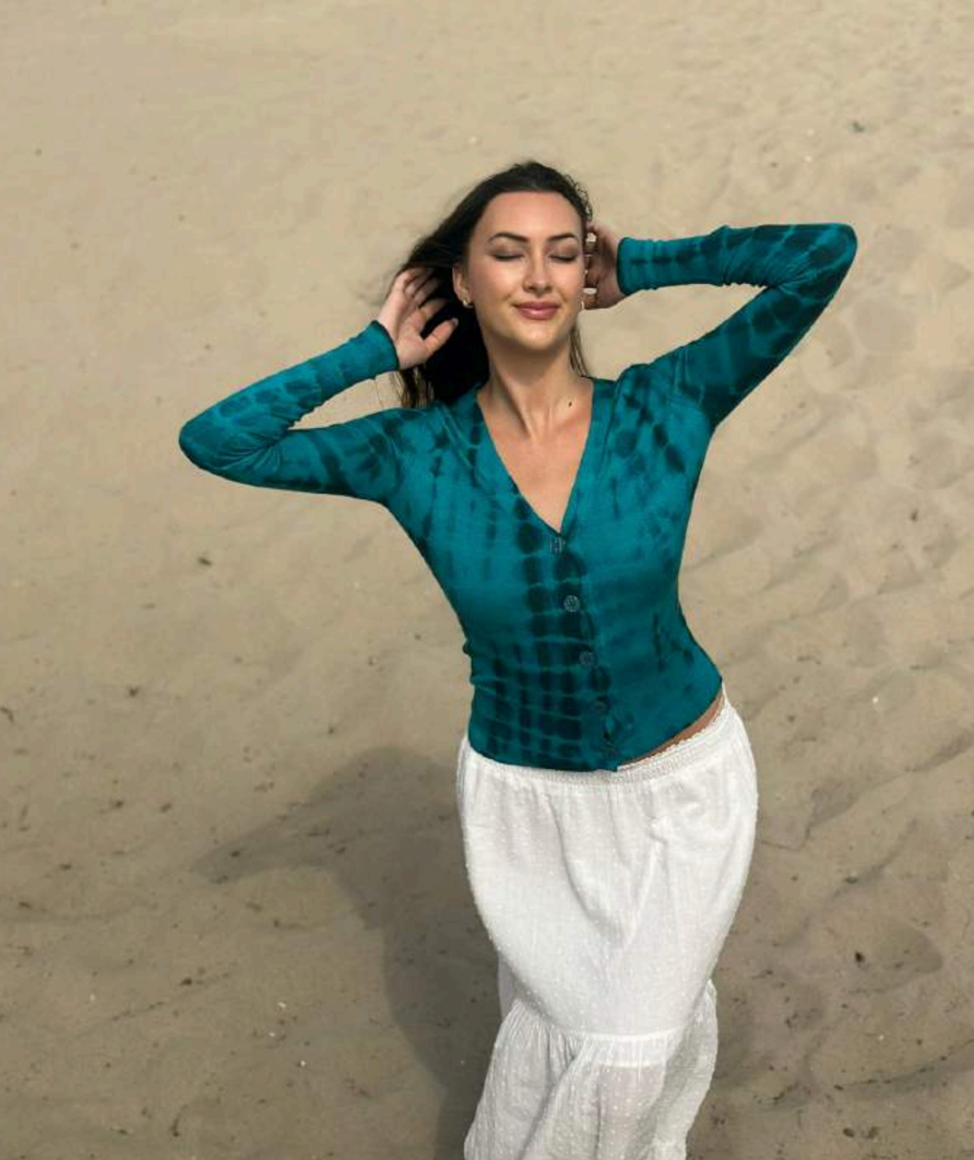 Parker Blue Cashmere Cardigan