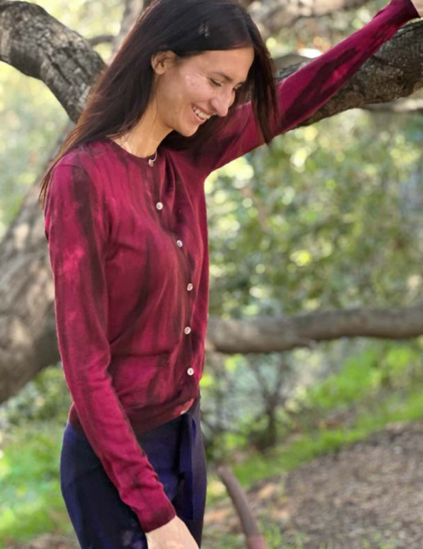 Parker Blue Cashmere Cardigan