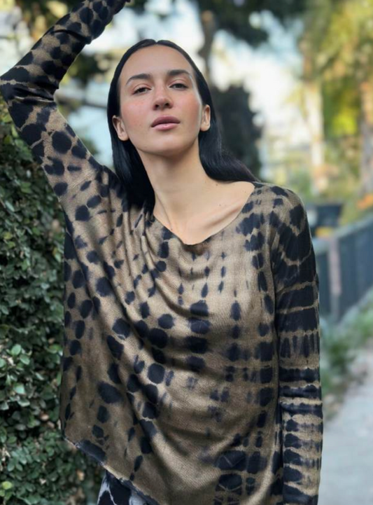 Parker Blue Cashmere Long Sleeve T-Shirt