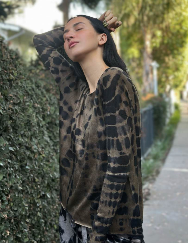 Parker Blue Cashmere Long Sleeve T-Shirt