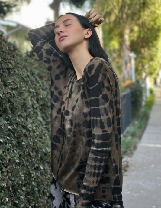 Parker Blue Cashmere Long Sleeve T-Shirt