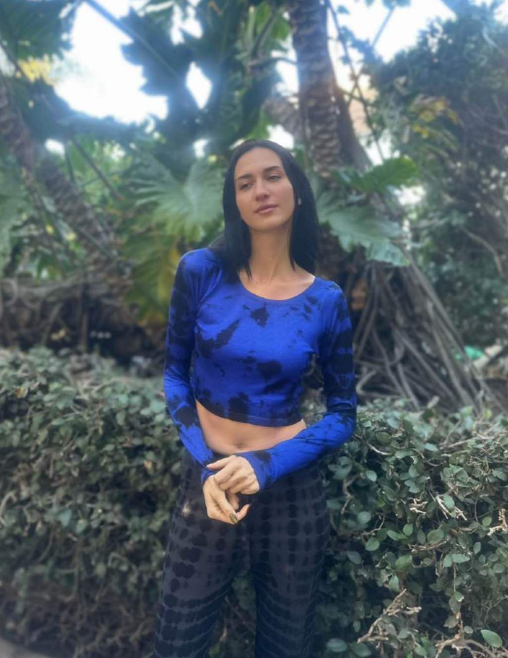 Parker Blue Cropped Cashmere Sweater
