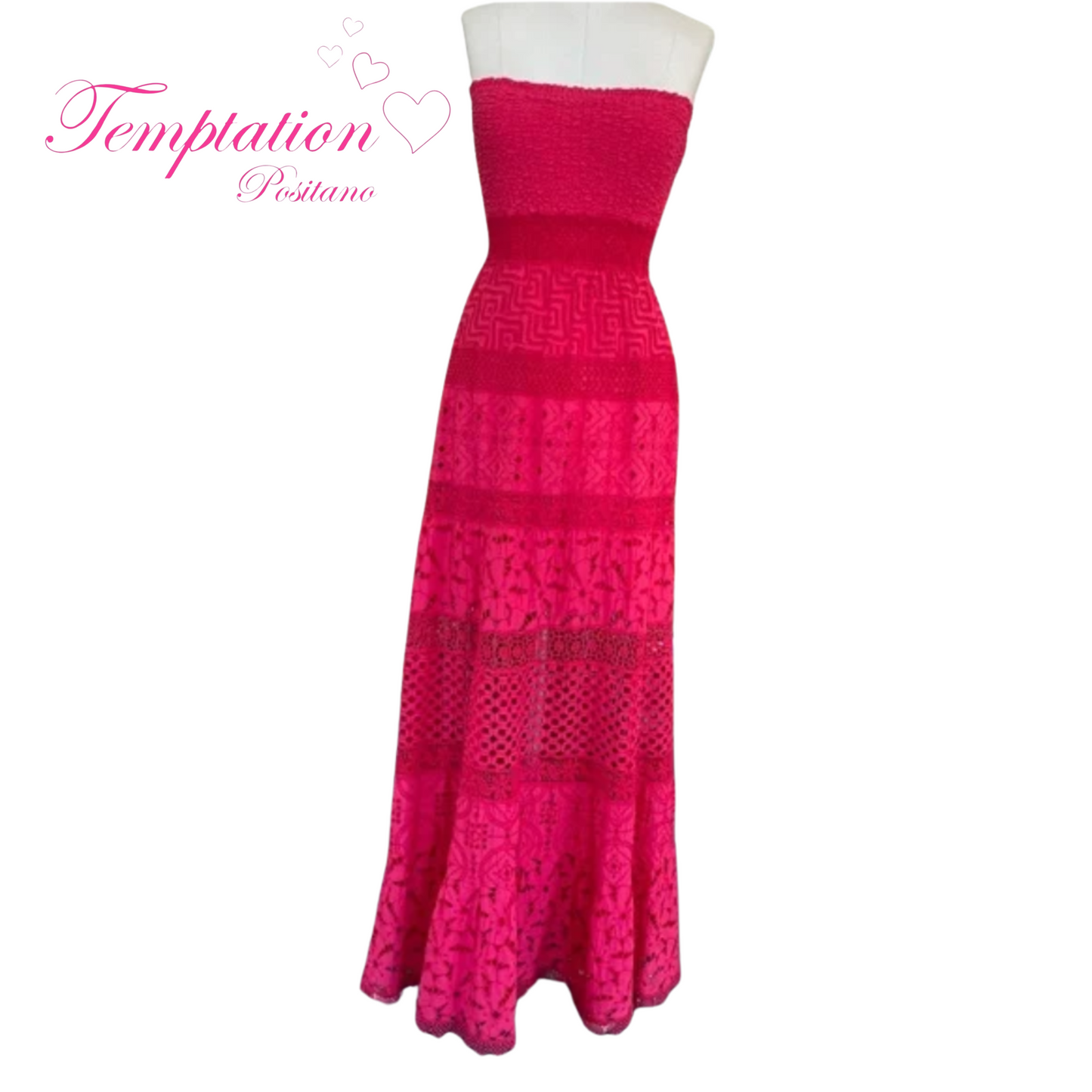 Temptation Positano Belem 25 Strapless Maxi Dress in Rosso