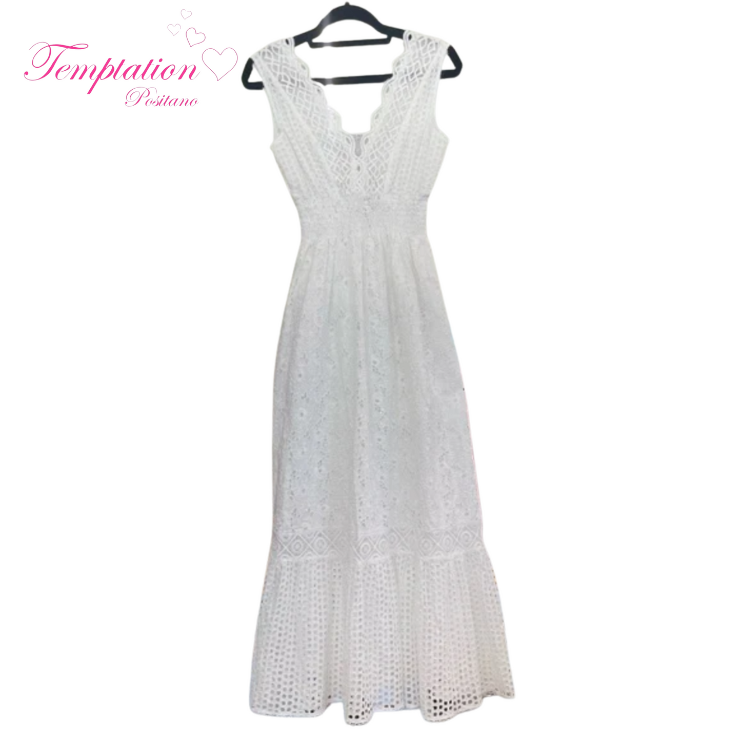 Temptation Positano Belice Dress in Bianco