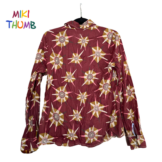 Miki Thumb Classic Shirt in Meteor Wine