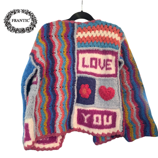 Frantic Rainbow Love Cardigan