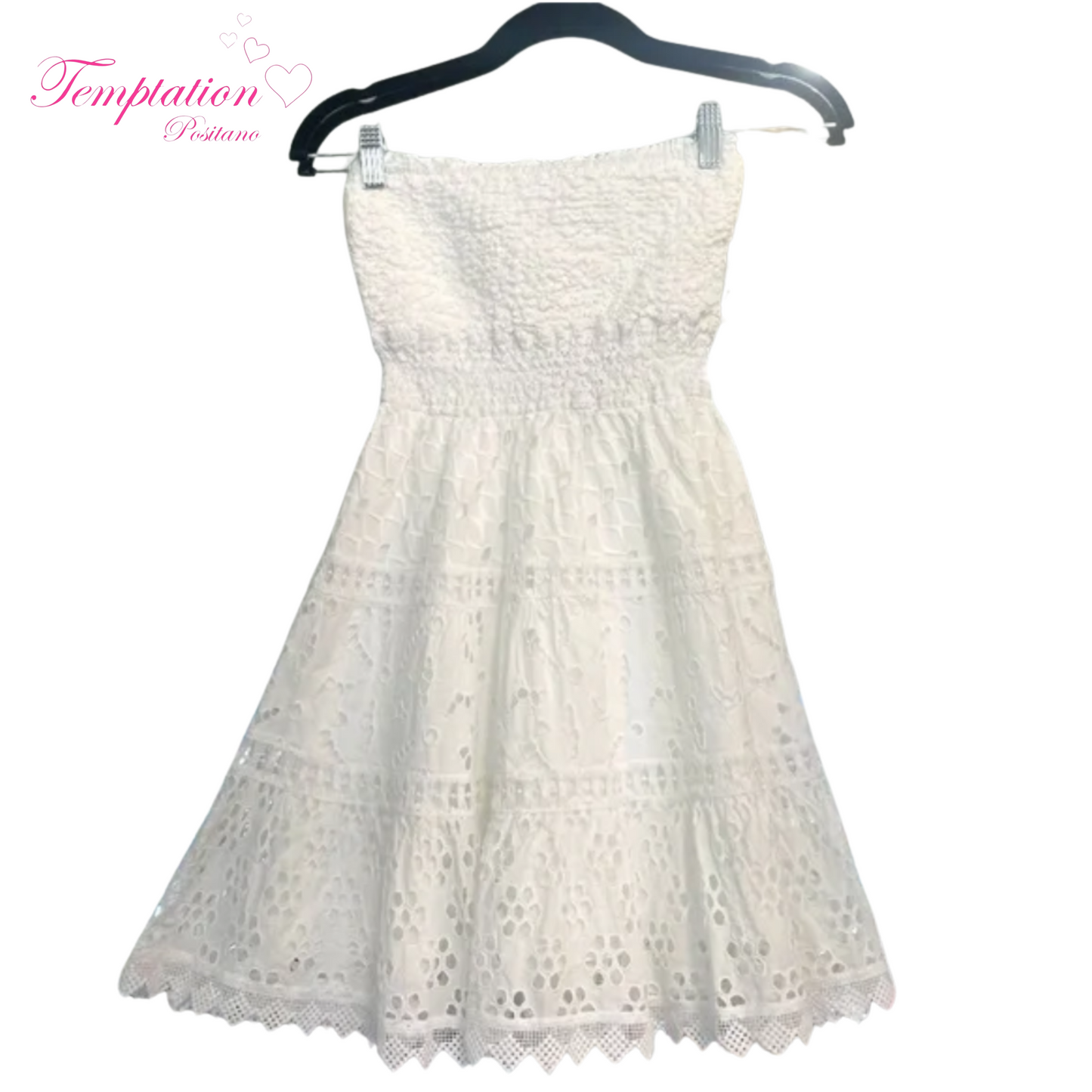 Temptation Positano Albegna Mini Dress in Bianco
