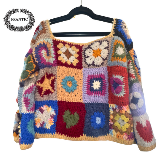 Frantic Crochet Pulli Granny Square Sweater