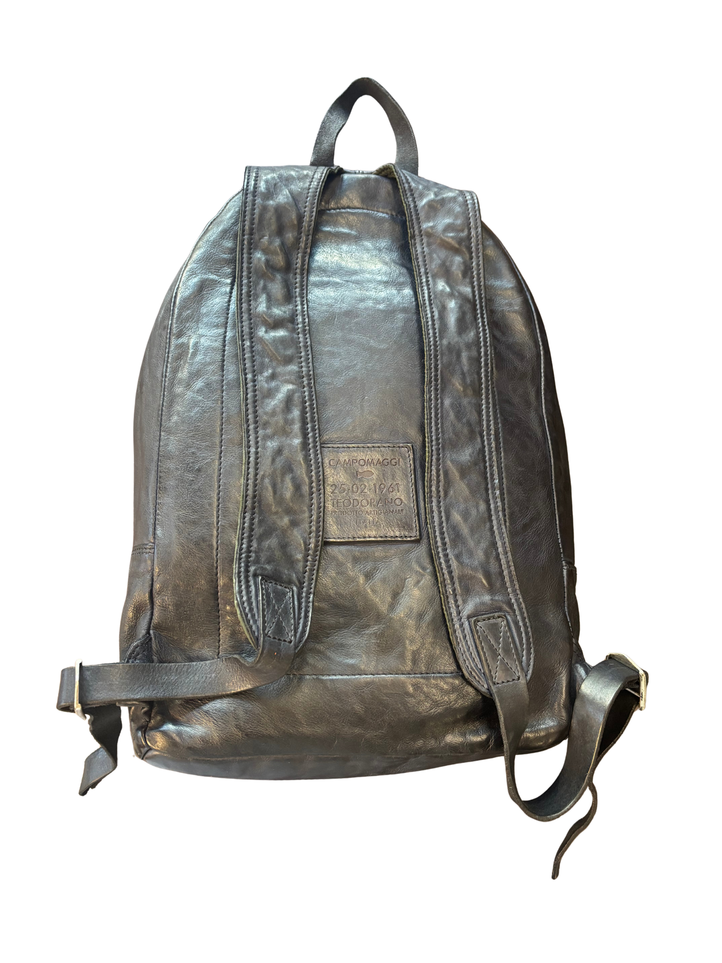 Campomaggi Leather Backpack in Blu