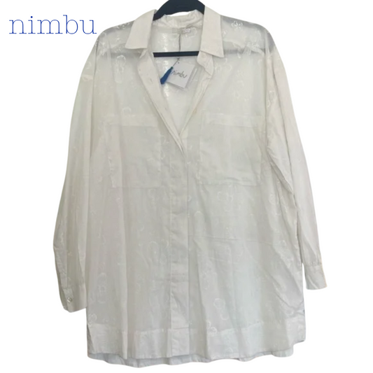 Nimbu Zuona Button Up In Poppy White