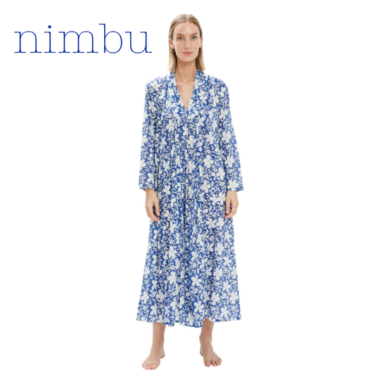 Nimbu Salina Dress in Poppy Blue