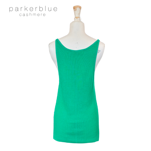 Parker Blue Ribbed Cashmere Tank Top