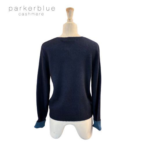 Parker Blue Felted Reversible Cashmere Cardigan
