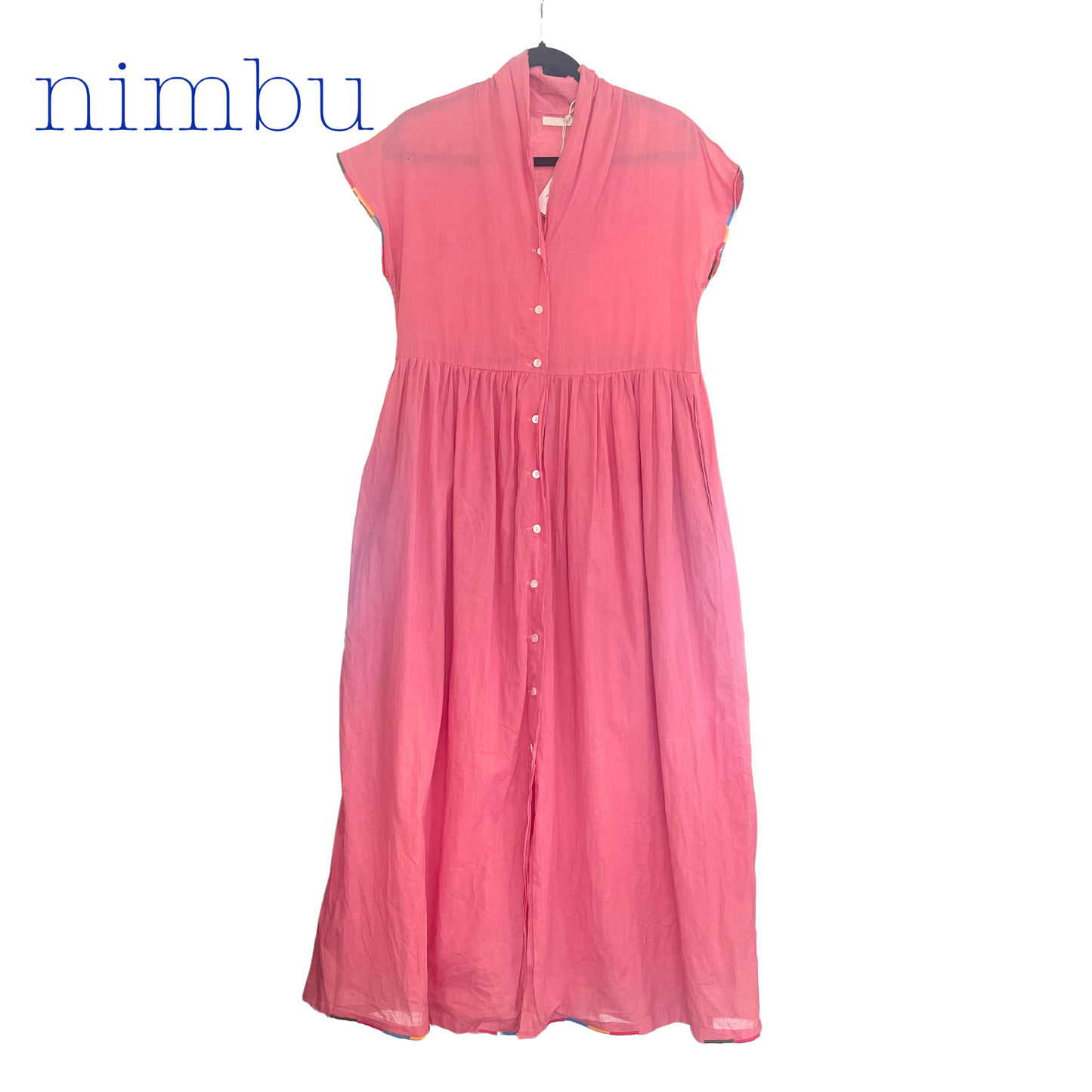 Nimbu Gołda Dress in Rose Multi Embroidery