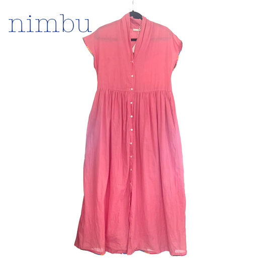 Nimbu Gołda Dress in Rose Multi Embroidery