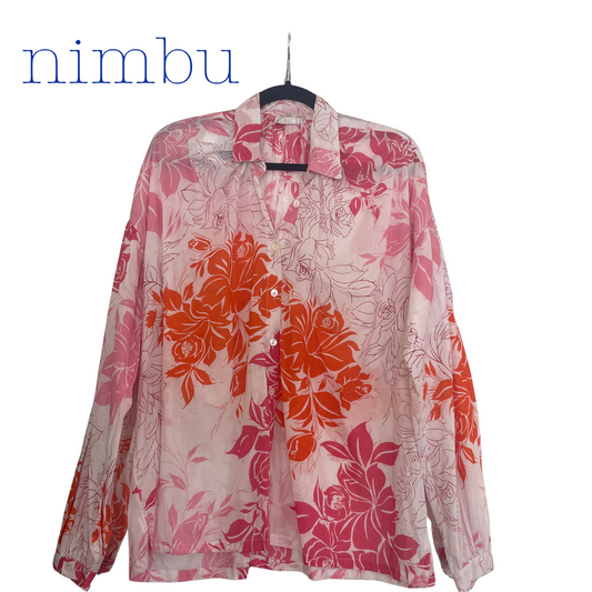 Nimbu Naya Button Up in Primavera Pink