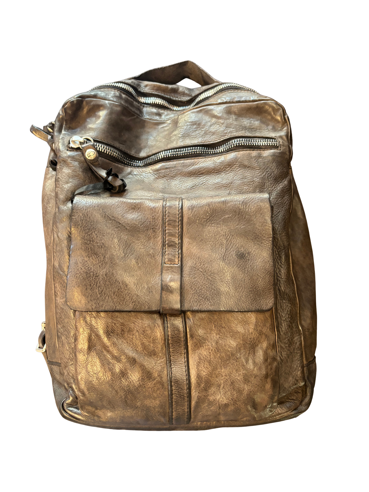 Campomaggi Leather Backpack in Grigio