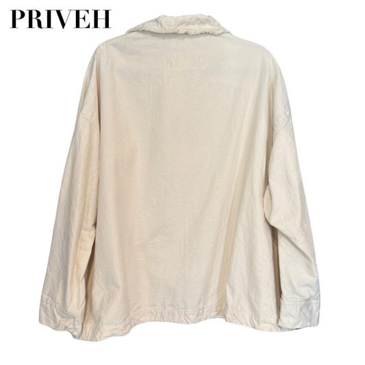 Priveh Long Sleeve Jacket in Natural
