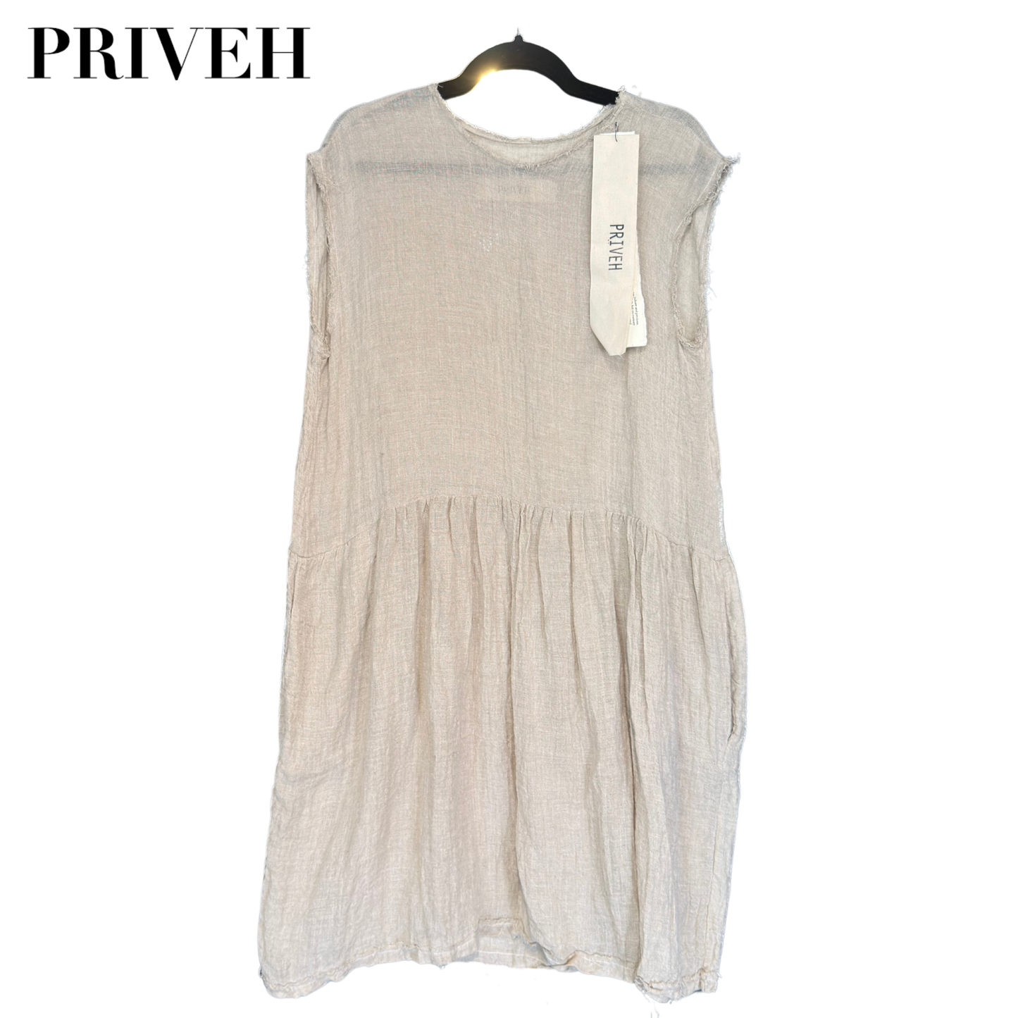 Priveh Sleeveless Dress in Natural