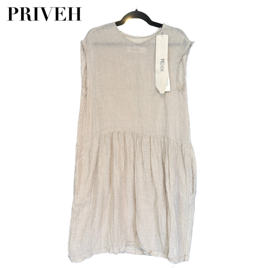 Priveh Sleeveless Dress in Natural