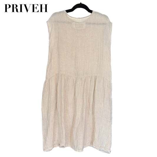 Priveh Sleeveless Dress in Natural