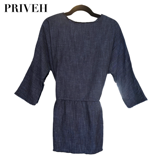 Priveh Long Sleeve Blouse in Color Night