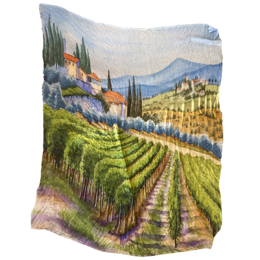 813 Ottotredici Italian Countryside Printed Scarf