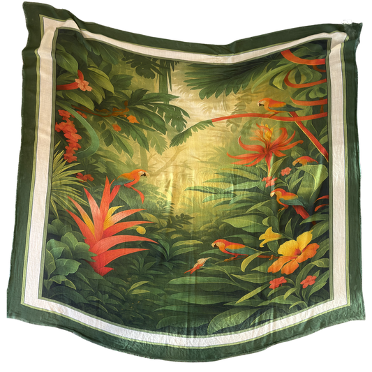 Ottotredici 813 Tropical Forest Printed Scarf