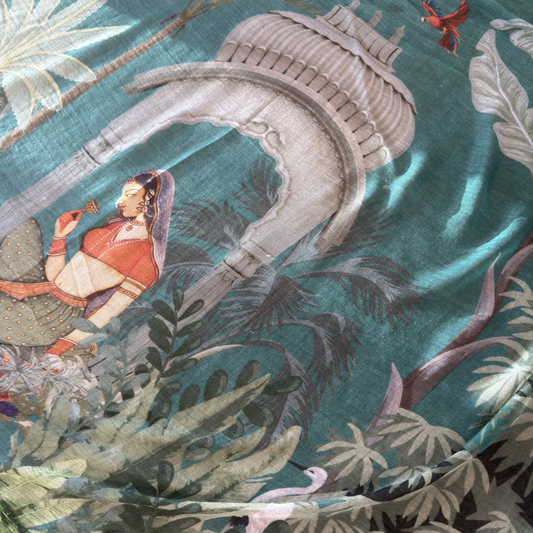 Ottotredici 813 Forest Temple Printed Scarf